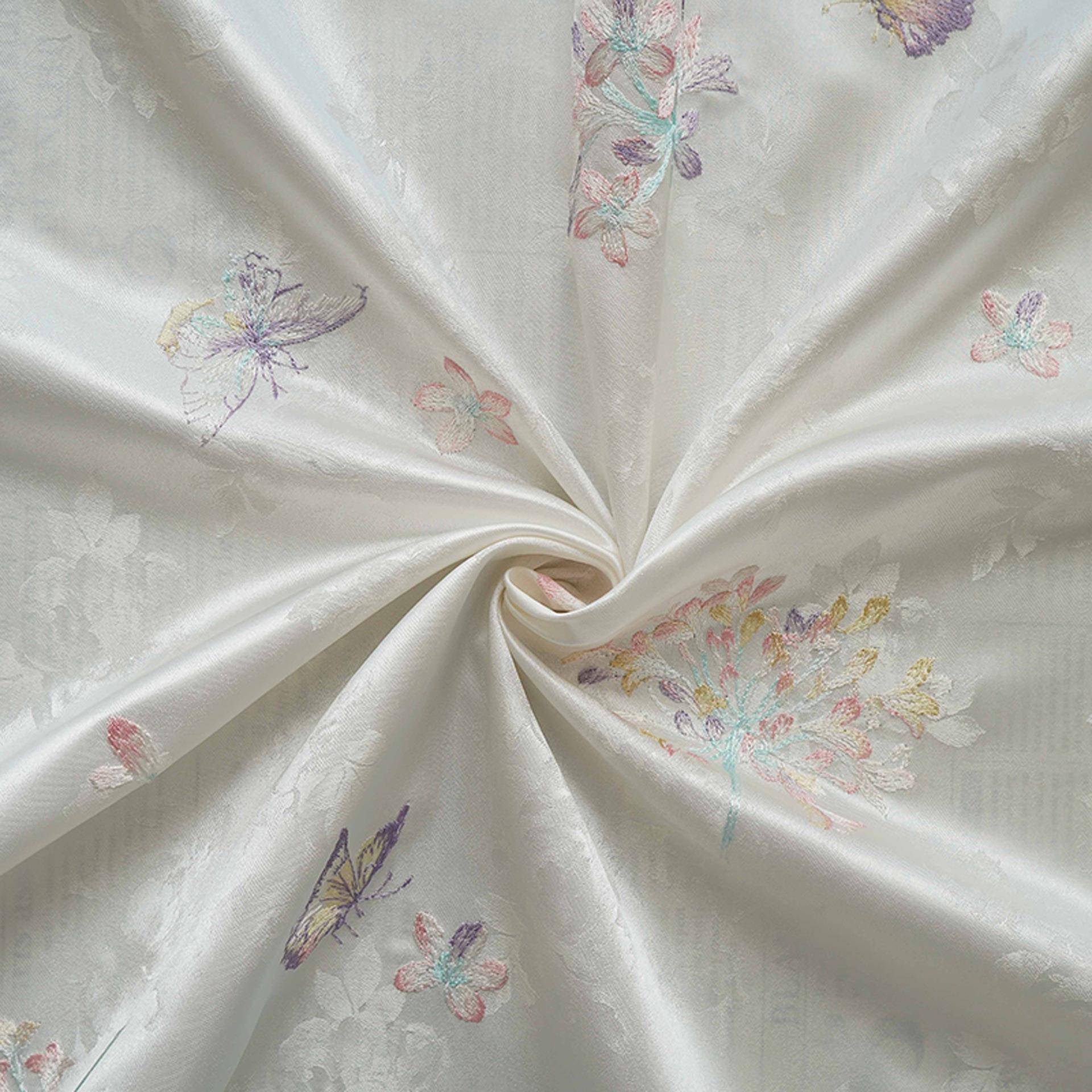 新中式重工绣花织锦缎料面国风马HH5393-3旗袍甲暗提花布纹料 - 图1