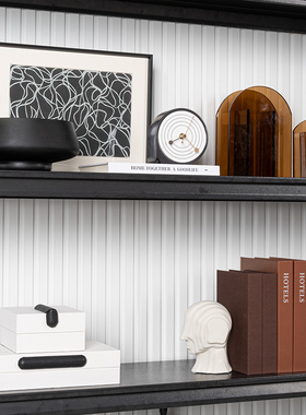 现代轻奢高级感书柜书架桌面装饰摆饰K样板间客厅软装饰品组合