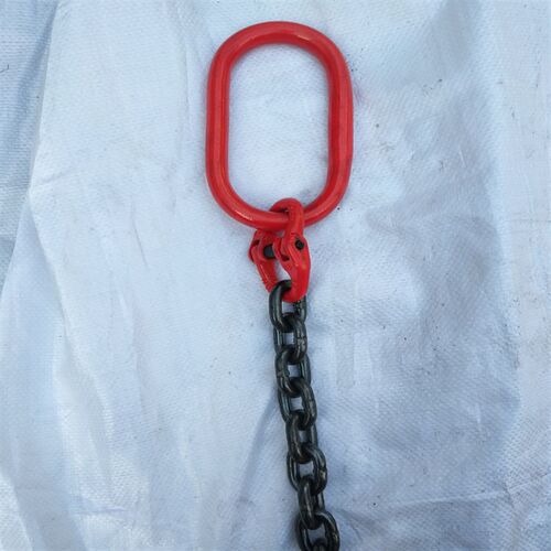 链条起重锰钢索具拖拉车铁链子两边双头带吊环扣圆T圈吊装货车2米 - 图2