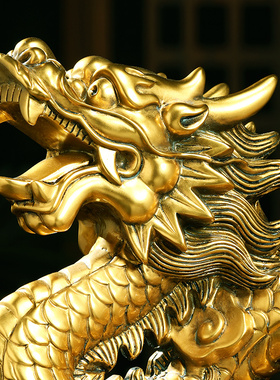 生意兴隆龙摆件招财客厅办公室酒柜装饰工艺礼品摆饰收银柜台店铺