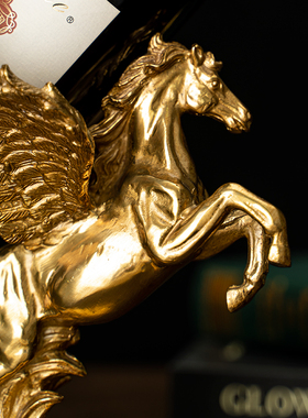 美式纯铜全铜奔i马红酒架摆件 高档餐桌餐边柜酒柜酒架装饰品摆设