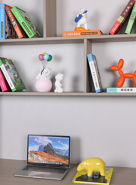 假书道具样板间儿童房卧室卡通风软装男孩房书房书桌书柜装饰摆件