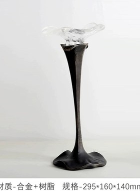 现代样板a房酒店金属烛台样板房餐桌吧台