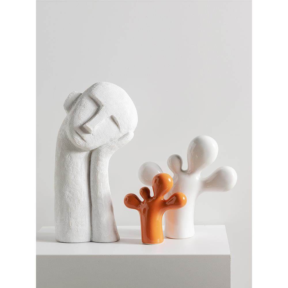 现代简白色沉思男橙隔色脚501284丫摆件样板间客厅茶几酒孩柜断约,淘宝优惠券,粉丝福利购,淘宝优惠卷