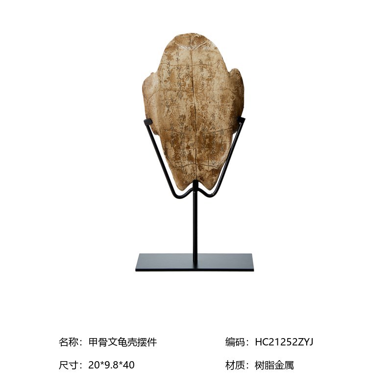 售楼部新中式样板间别墅客厅玄关柜台面新中式中古软装饰品摆件 - 图2