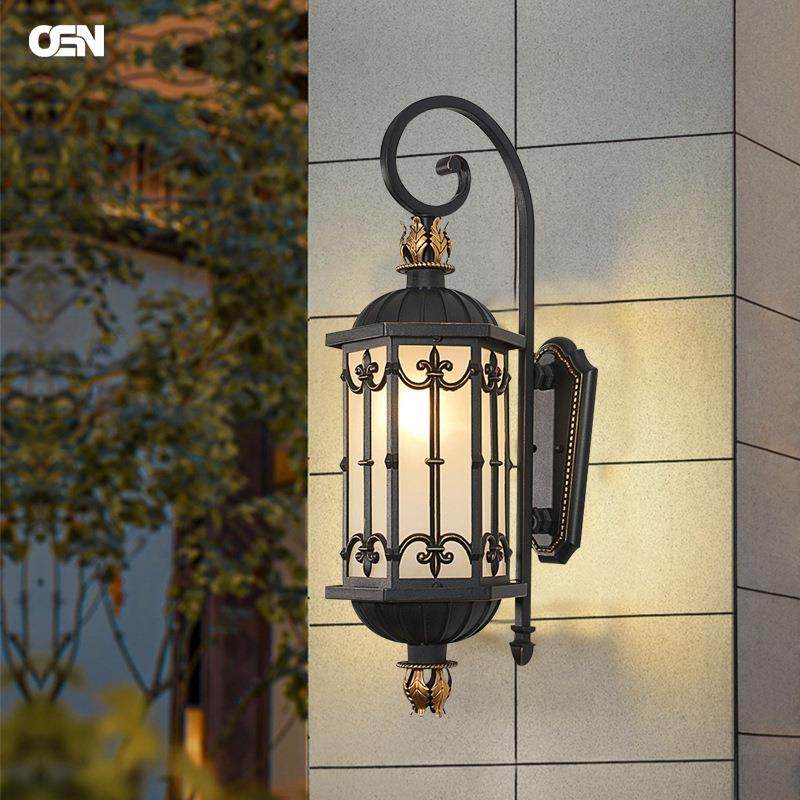 新中式室外铸铝壁灯别墅小区阳台LED灯走廊大门壁灯户外墙壁灯具,淘宝优惠券,粉丝福利购,淘宝优惠卷