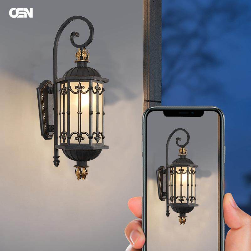 新中式室外铸铝壁灯别墅小区阳台LED灯走廊大门壁灯户外墙壁灯具,淘宝优惠券,粉丝福利购,淘宝优惠卷