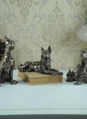 创意铸铜工艺品动电物关冷家居摆件客厅视柜ANB玄书房办公室桌面