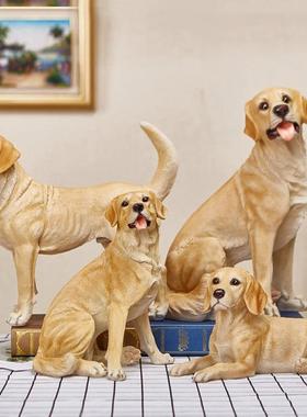 摆件仿真拉拉多模布客厅装饰落地型宠物小仿真拉布狗家居可爱工狗