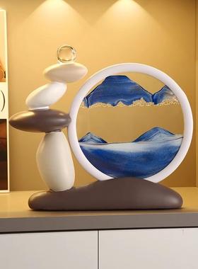 时来REE运转沙漏流画玄关沙桌面树脂件家居柜客厅酒柜电视装摆饰