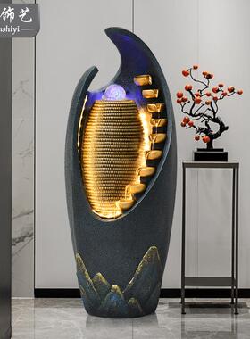 轻风球水喷泉景观招财8851蛋落地摆件循流环水客厅欧式装饰水开奢