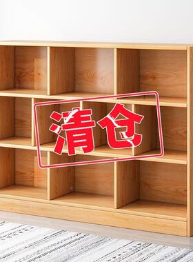 简用易书架型落TUS地置物架小收纳柜子家卧室客柜厅格子书柜置物