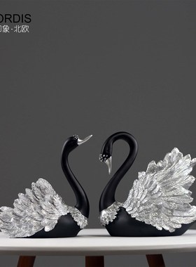 北欧现代简约麋鹿小摆件客t厅电酒柜书柜视柜装饰品工艺礼品黑白