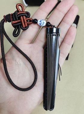 迷你古琴模型摆件檀木手工木蓝忘机陈情令琴笛挂件竹笛箫中国传统