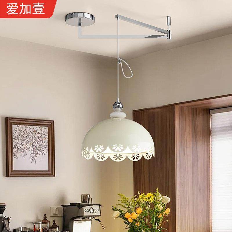 法式古风臂飞碟餐厅吊灯复古胡桃木色奶油中风可移位餐摇吧桌338,淘宝优惠券,粉丝福利购,淘宝优惠卷