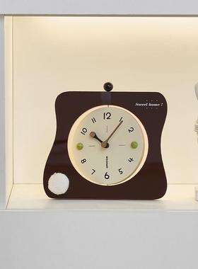 wooom准新款TYOS609书房卧室桌面座钟z摆电视柜酒柜屋创件意时钟