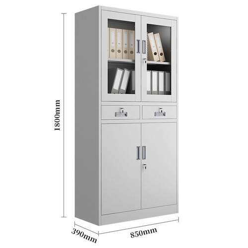 钢制文件料柜办公XS651财务凭证柜铁皮案柜带锁储物柜带抽屉室档 - 图2