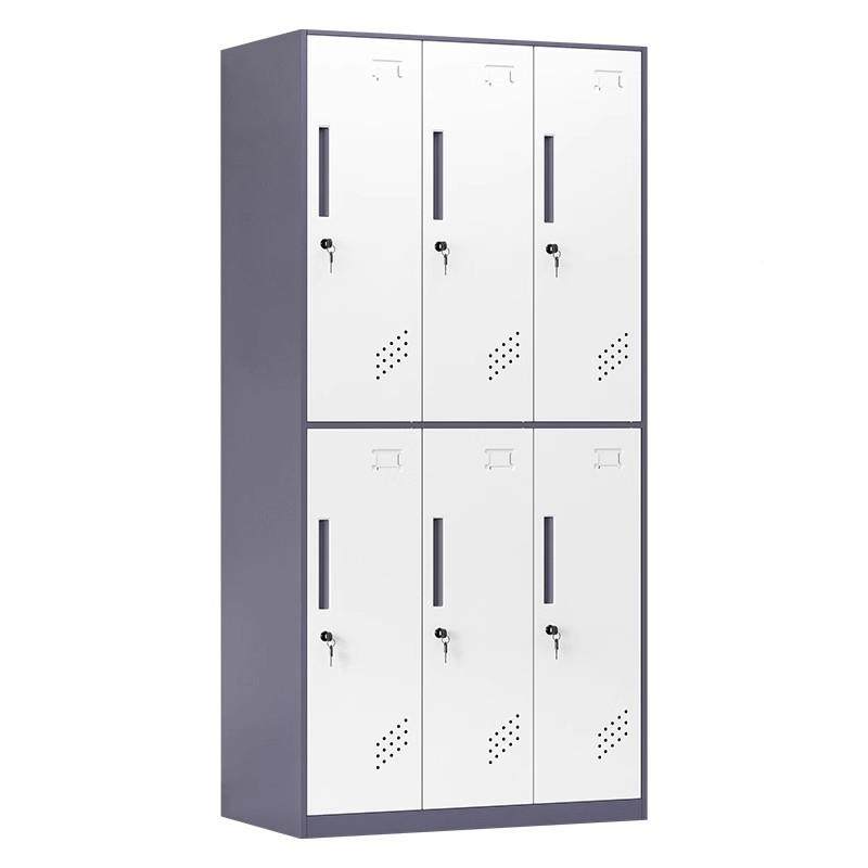 锁衣钢制健身房浴室四储门更柜员工柜子宿舍六门YU-55铁皮物柜带,淘宝优惠券,粉丝福利购,淘宝优惠卷