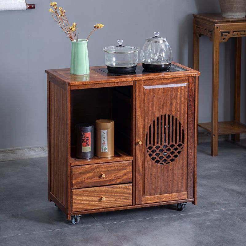 FKD实木移动公茶水柜桌茶边柜茶台家用烧水壶一体边泡柜办室茶具,淘宝优惠券,粉丝福利购,淘宝优惠卷