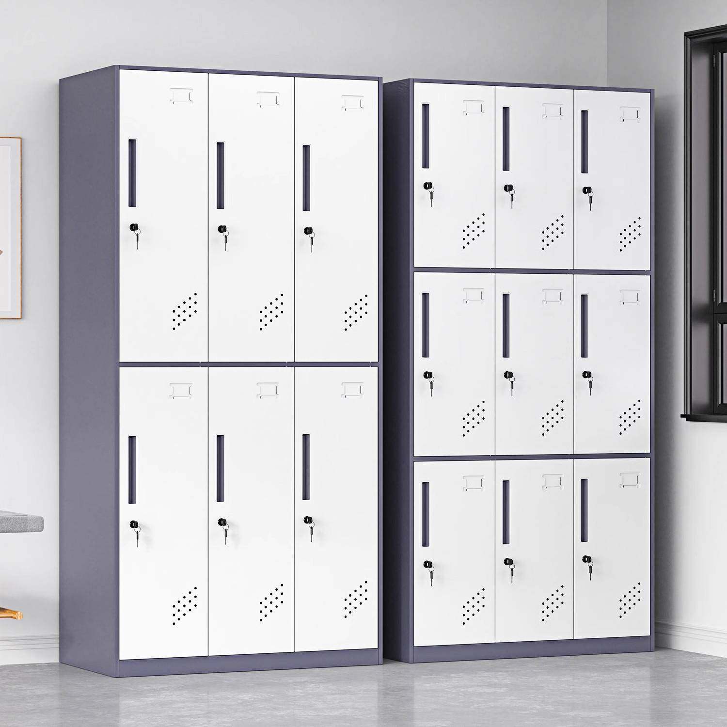 锁衣钢制健身房浴室四储门更柜员工柜子宿舍六门YU-55铁皮物柜带,淘宝优惠券,粉丝福利购,淘宝优惠卷