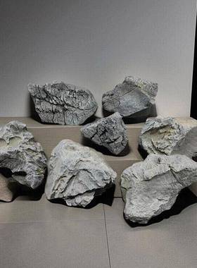 泡沫景观灰B9966色饰石头仿真工艺假石头装店舞园酒林台造景青龙