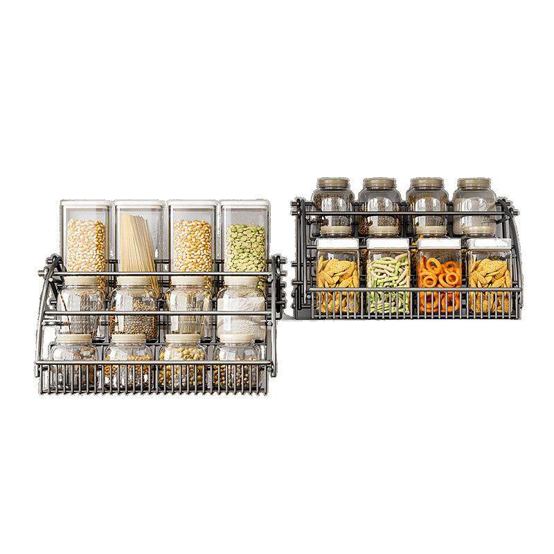 吊柜升柜拉无品牌/篮厨房橱下拉调味拉式篮顶柜上下多层伸缩降收,淘宝优惠券,粉丝福利购,淘宝优惠卷