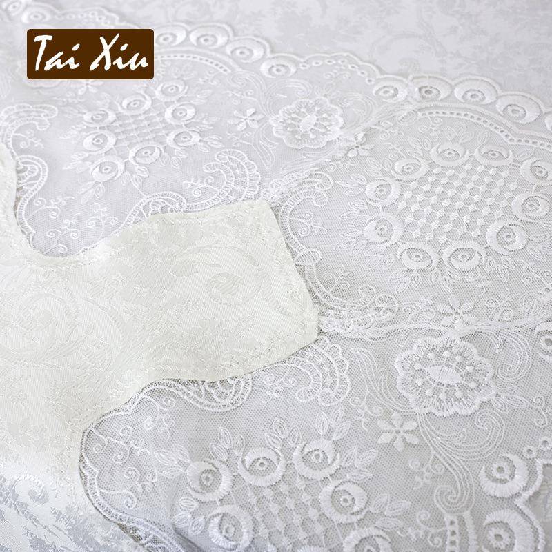 厂家直供白丝色蕾钢琴罩全型罩绣花欧T81089T式半罩通用盖家用防 - 图2