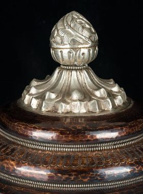 尼泊尔藏式糌粑盒收纳盒储物盒糖果罐民族风复古手工纯铜装饰摆件