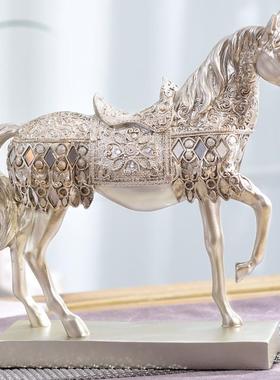 酒柜装小饰品件马欧式摆居客厅轻奢桌面摆设工家艺品马MA-2到薇妍