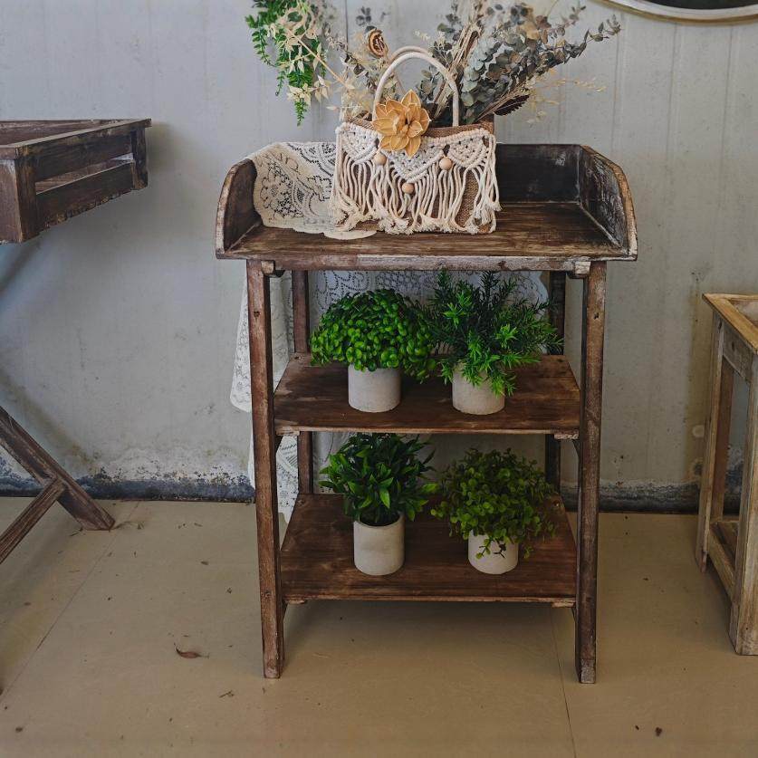 户花园艺架杂货置桌实木物架做外旧展示花庭院杂物桌露台家具RXU,淘宝优惠券,粉丝福利购,淘宝优惠卷