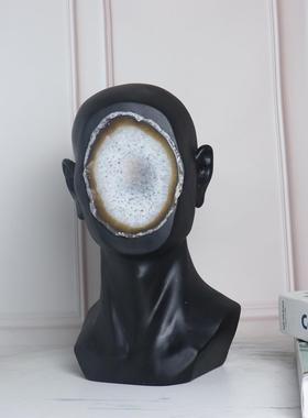 新中式瑙人脸板房售玛楼部卧室书房客样餐厅电视柜桌面玛瑙片无厅