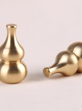 7L8K铜芦七星阵摆件实心小葫芦天黑曜石底葫盘头客然厅F759MT9S书