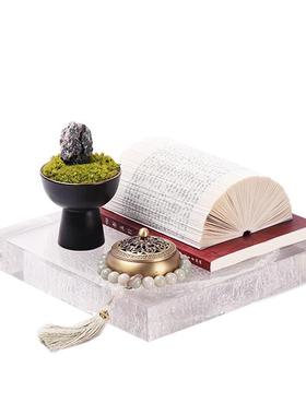 摆创841.842.意新中式现脂代透明树装托盘套组合茶几桌面件售楼处