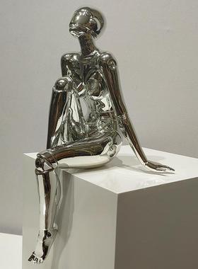 代简约现空山机间女神树脂雕塑摆件酒店别QZ-A144墅样板厅桌面软