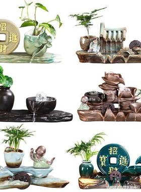 鱼缸鱼池鱼盆观喷泉件流水器水缸景布ss675840摆造景循环水过瀑滤