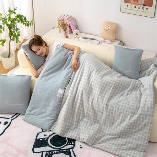 ?加厚抱枕载枕被子两用汽车靠垫Fh(x}b*b头办公室沙发叠折午睡被 - 图3