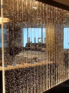水幕墙屏风大柯咖童型流亚克力气泡墙水景鱼客厅水缸景隔断装饰麦
