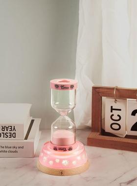 伴睡应灯沙漏计时器cp#49245声控智能感卧室沙小流夜灯节日创意摆