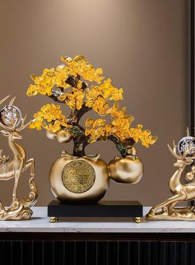 2品05新款摆2件简晶约水球鹿摆件一对客厅玄M8W9Q6E9关电视柜酒柜