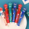 Ten-color ballpoint pen cartoon cute inspirational stationery m primary school student reward small gift practical ball pen multi-color round