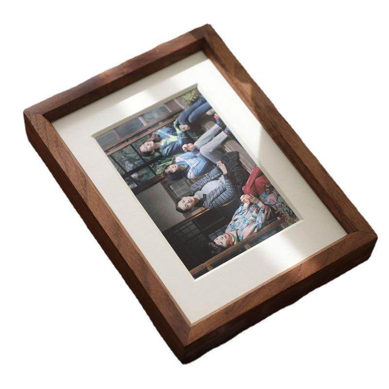 Y榫卯01黑木胡桃相框简约实画墙框儿童写真框桌面照片装裱装饰木,淘宝优惠券,粉丝福利购,淘宝优惠卷