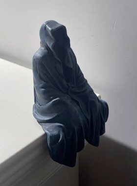 无聊了桌面放个黑衣人增加神秘感！创意暗黑系列摆放摆件