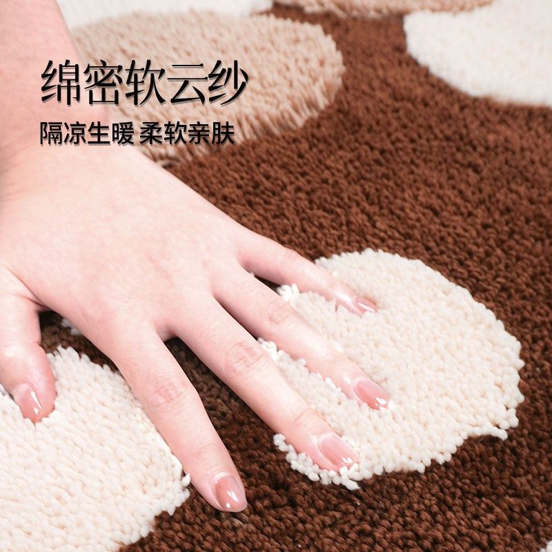 Art carpet bedroom c irregular moss bedside rug living room balcony cloakroom renovation floor mat machine washable