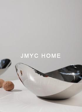 简约轻奢不SLZ锈钢水果摆件店装饰酒别墅客厅茶几餐吧台柜收纳桌