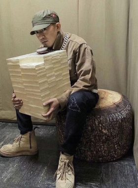 Nigo美金凳潮流家居凳子椅子美金钞票摆件树脂矮凳装饰缺角正确版