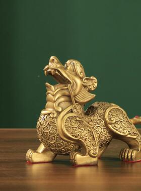 铜貔对貅摆件招财公KRS室家丘居一皮雌雄聚财办新店铺装饰开业礼