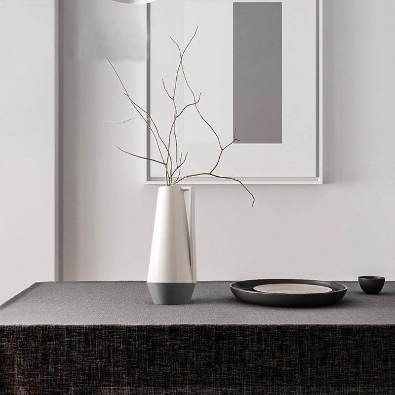 代简约白色陶瓷用花瓶创意摆件插干的花花器MRO家轻奢玫瑰现百合,淘宝优惠券,粉丝福利购,淘宝优惠卷