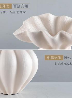 代现简约羞GD-H26感花瓶白色高级摆件家居中古含风艺术客厅茶几样