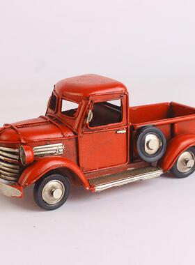 迷你小卡影诞创意圣品复礼古皮卡车模型家居礼品摄道具咖啡厅酒吧