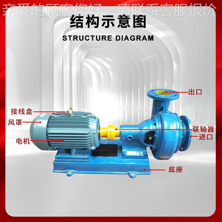 PWF污0水泵耐腐蚀悬臂式离心泵单5级WP-65卧式污水泵56防爆铸铁30 - 图0